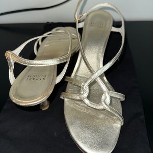Stuart Weitzman gold Kitten Heel shoes